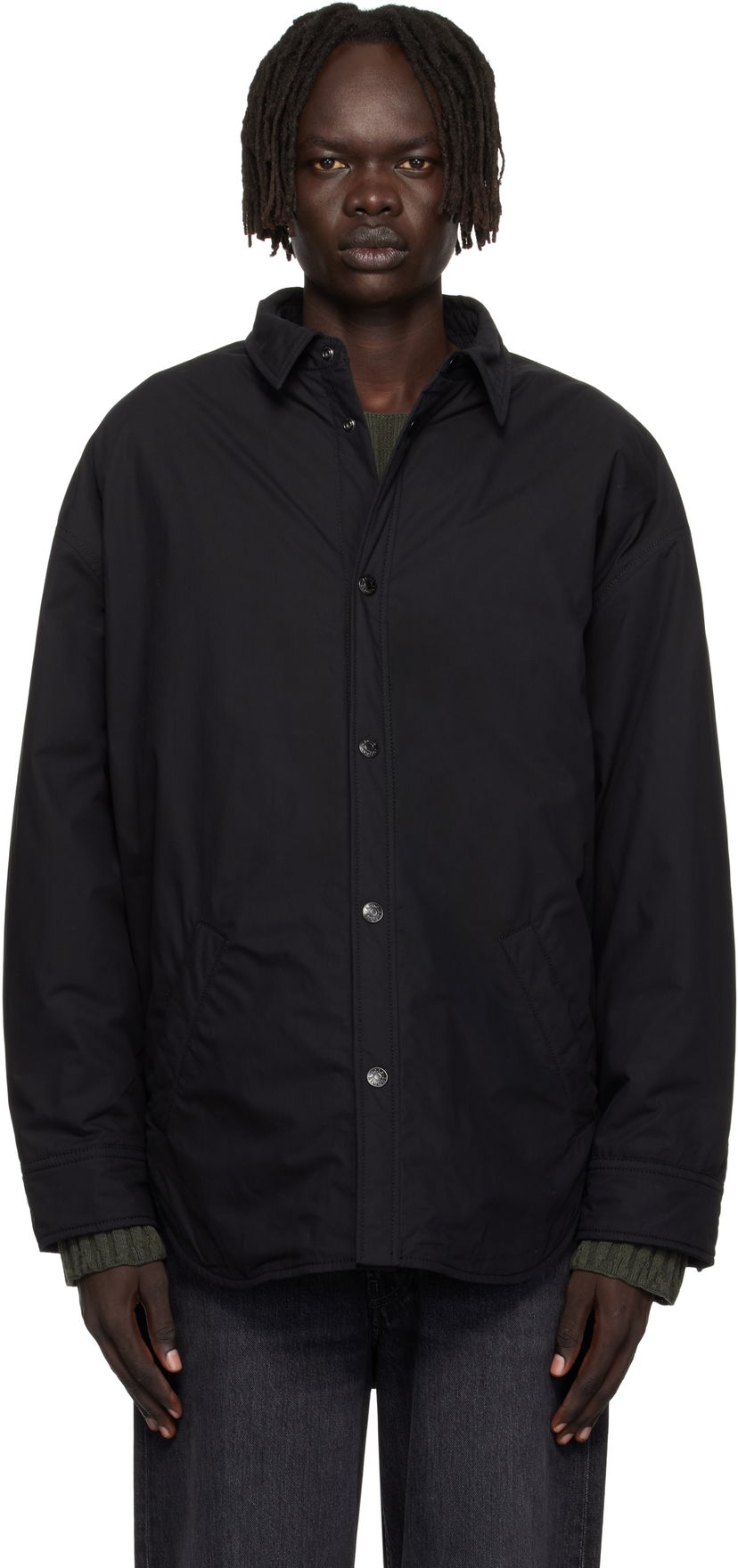 Košeľa Acne Studios Acne Studios Button-Up Overshirt Čierna | B90855-