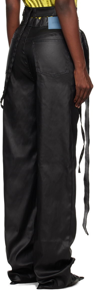 Nohavice Ottolinger Ottolinger Wrap Faux-Leather Pants Čierna | 1700210, 2