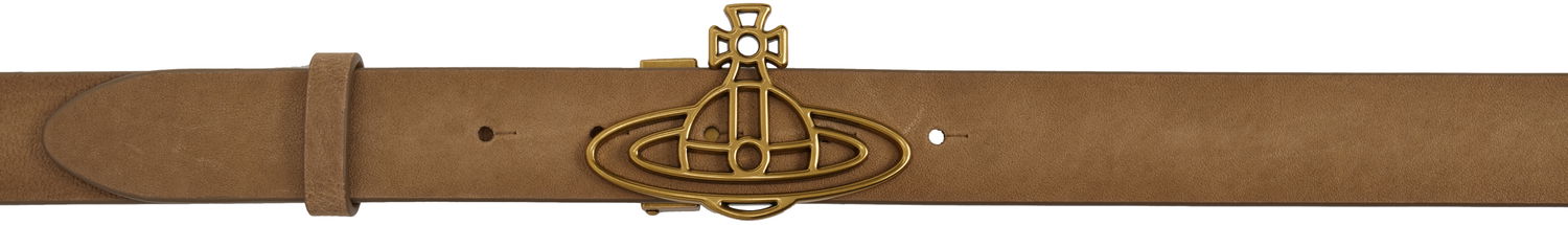 Opasok Vivienne Westwood Vivienne Westwood Thin Line Orb Belt Hnedá | 8201007YW-L00A8-, 0
