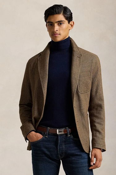 Opasok Polo by Ralph Lauren Wool Blend Sport Coat Hnedá | 715949993, 0