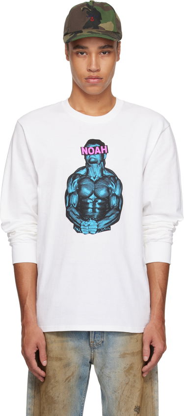 Tričko Noah Noah 'The Pain Cave' Graphic Long Sleeve T-Shirt Biela | T256SS25WHT, 0