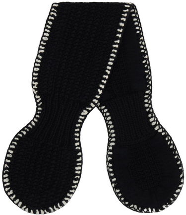 Šál YMC YMC Slot Knit Scarf Čierna | QSXMA, 0