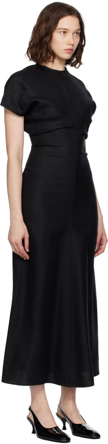 Šaty TOTEME TOTEME Slouch Waist Basketweave Midi Dress Čierna | 253-WRD1103-FB0461, 1