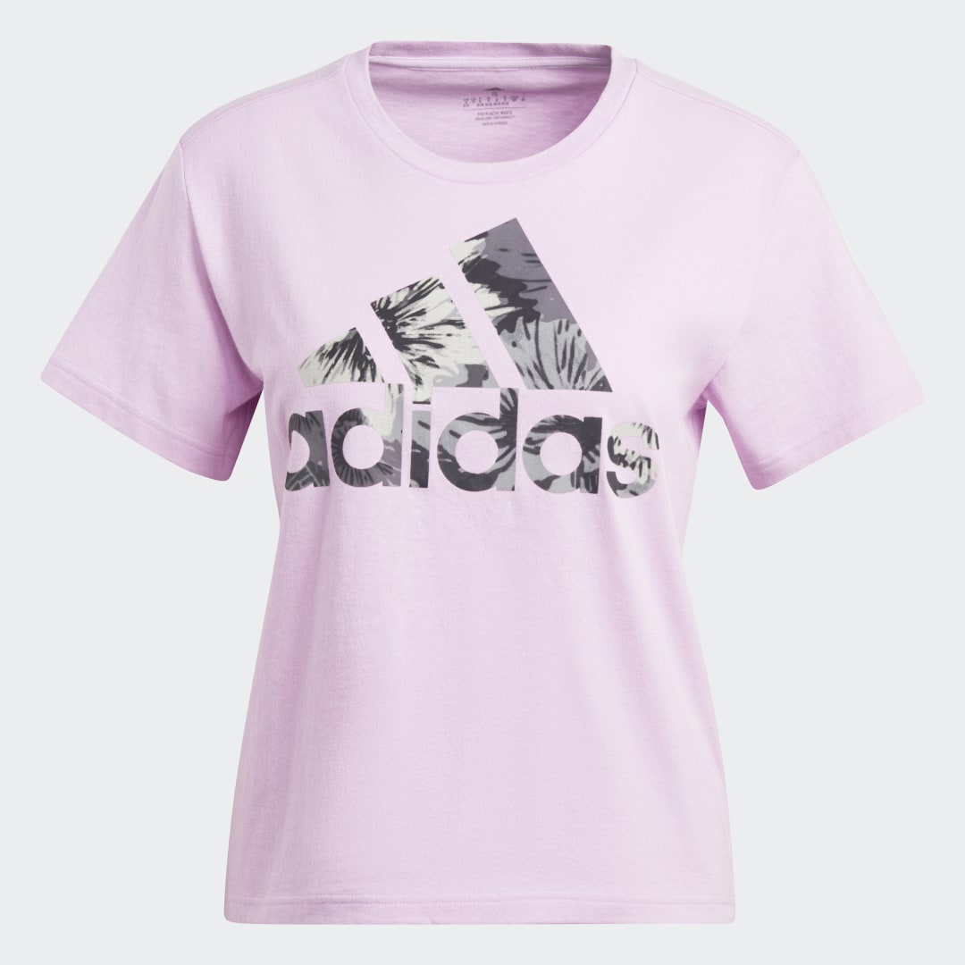 Tričko adidas Performance Floral Graphic T-Shirt Fialová | HP0795, 1