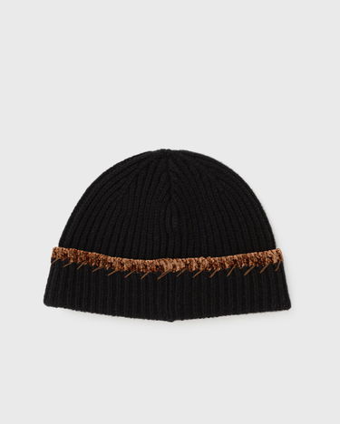 Kulicha Marni Marni Ribbed-Knit Beanie with Embroidered Logo Čierna | CLZC0177Q0-BIN99, 3
