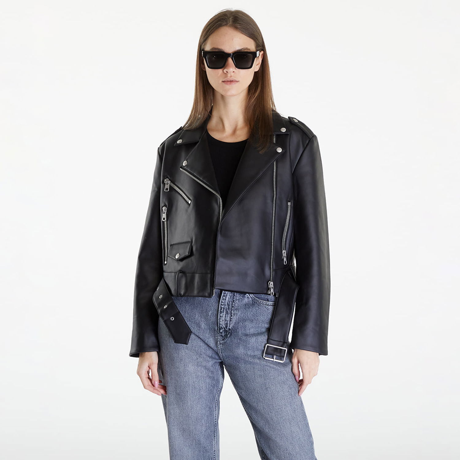 Bunda CALVIN KLEIN Classic Faux Leather Black Čierna | J20J223448 BEH, 0