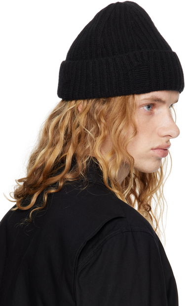 Kulicha Ann Demeulemeester Ann Demeulemeester Malin Wool Beanie Čierna | 2402-U-HT30-KN048-099, 2