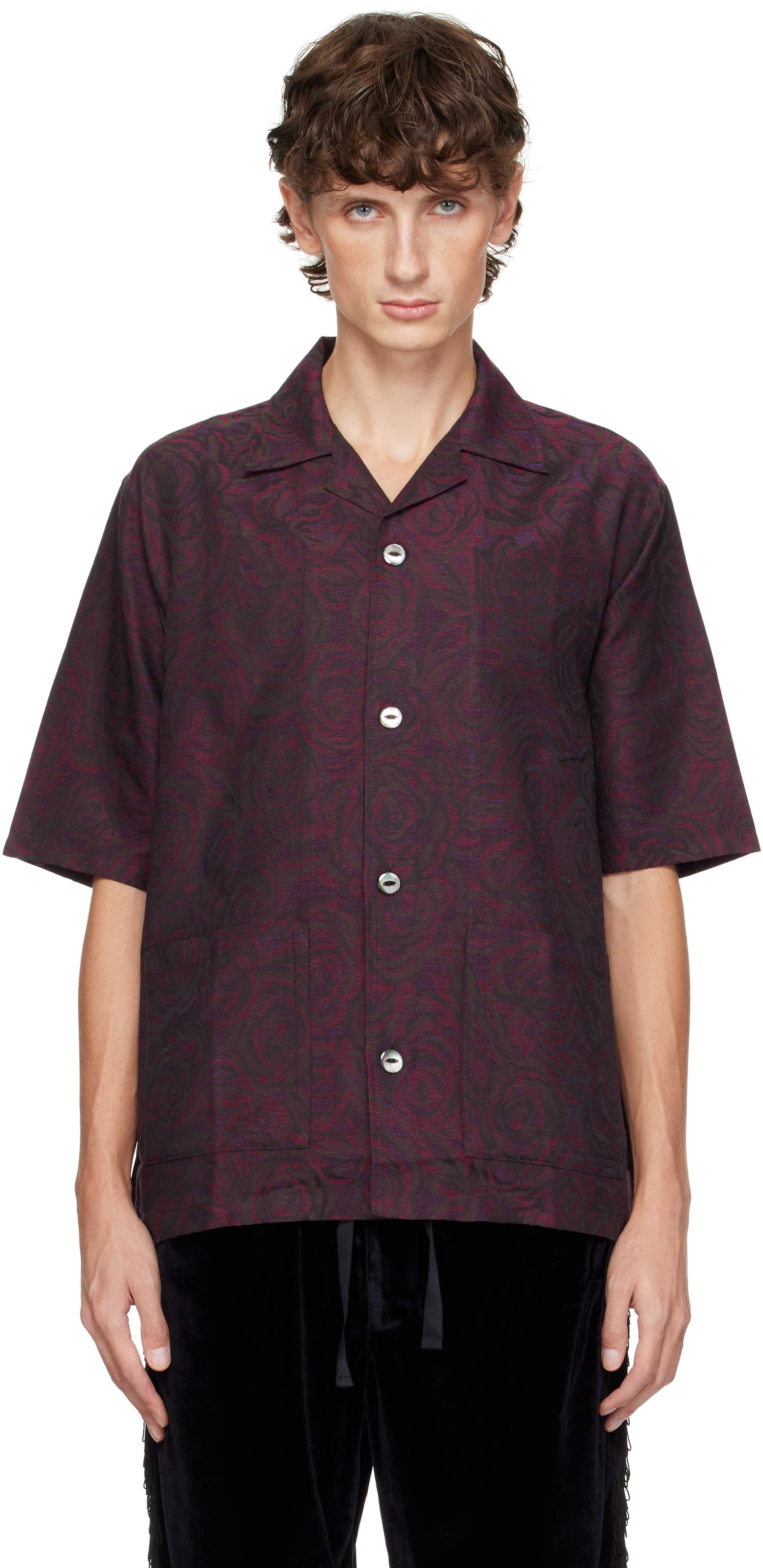 Košeľa Needles Cabana Shirt Fialová | PU157, 0