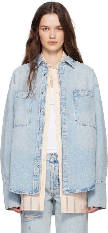 Košeľa Anine Bing ANINE BING Dante Denim Overshirt Modrá | A-07-10239-WHD24, 0