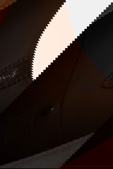 Taška cez rameno Coach Coach Brooklyn Suede Shoulder Bag Hnedá | CW636, 3