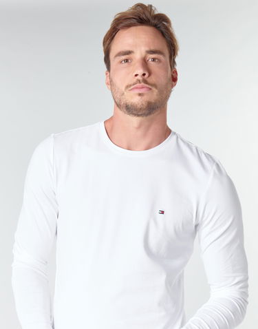 Tričko Tommy Hilfiger STRETCH SLIM FIT TEE Biela | MW0MW10804-YBR, 4