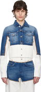 Jean Paul Gaultier 'The Petit Grand' Cropped Denim Jacket