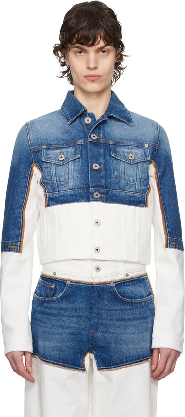 Bunda Jean Paul Gaultier Jean Paul Gaultier 'The Petit Grand' Cropped Denim Jacket Modrá | 25/33-F-VE090-D018-0357, 0
