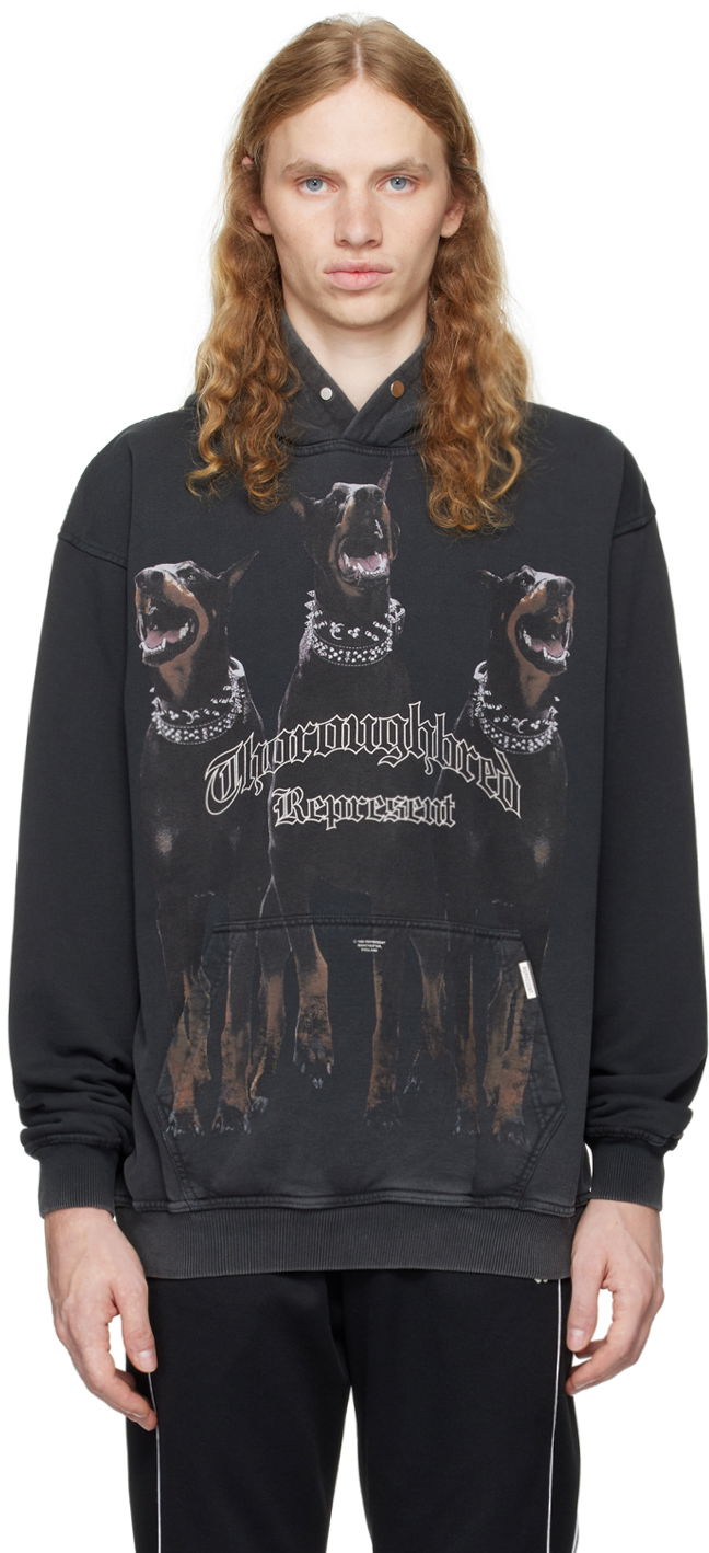 Mikina Represent Clo Hoodie Thoroughbred Čierna | MLM41134, 0