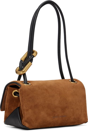 Kabelka Marc Jacobs The Suede Mini Dual Flap Bag with Gold-Tone Clasp Hnedá | 2F5HSH040H01, 2