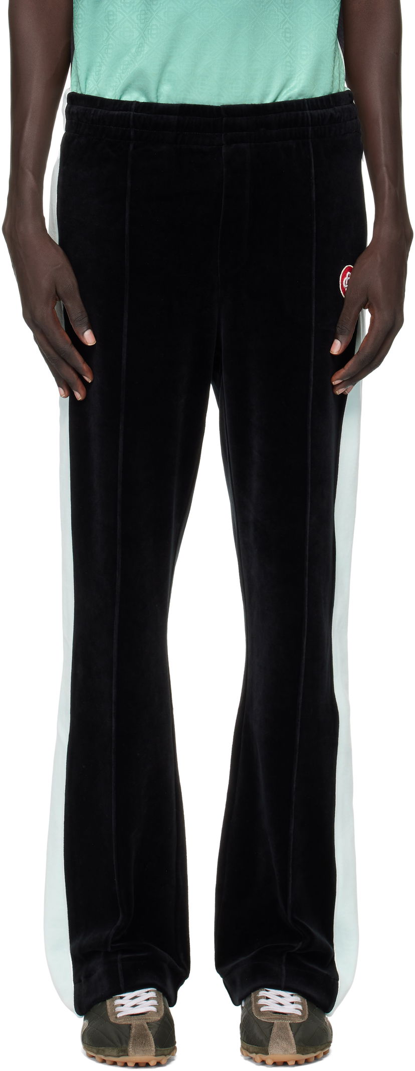 Tepláky Casablanca Casablanca Velour Track Pants Čierna | MPF25-JTR-281-01