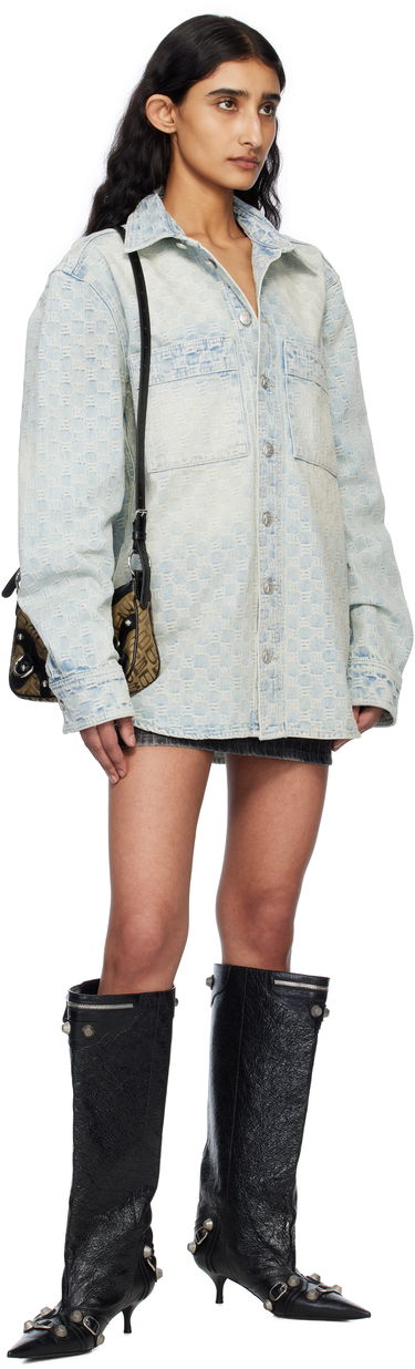 Košeľa MISBHV MISBHV Monogram Ocean Washed Denim Overshirt Modrá | 250W410, 3