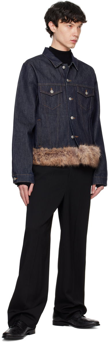 Bunda Coperni Denim Jacket With Faux Fur Navy | COPBL22F2011MEN, 3