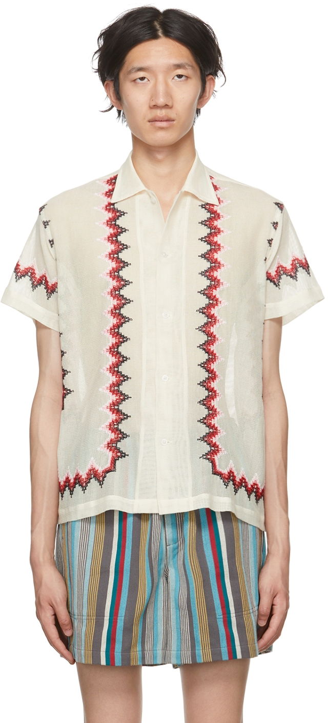 Košeľa Bode Bode Loop Mesh Shirt Biela | MRSH000066