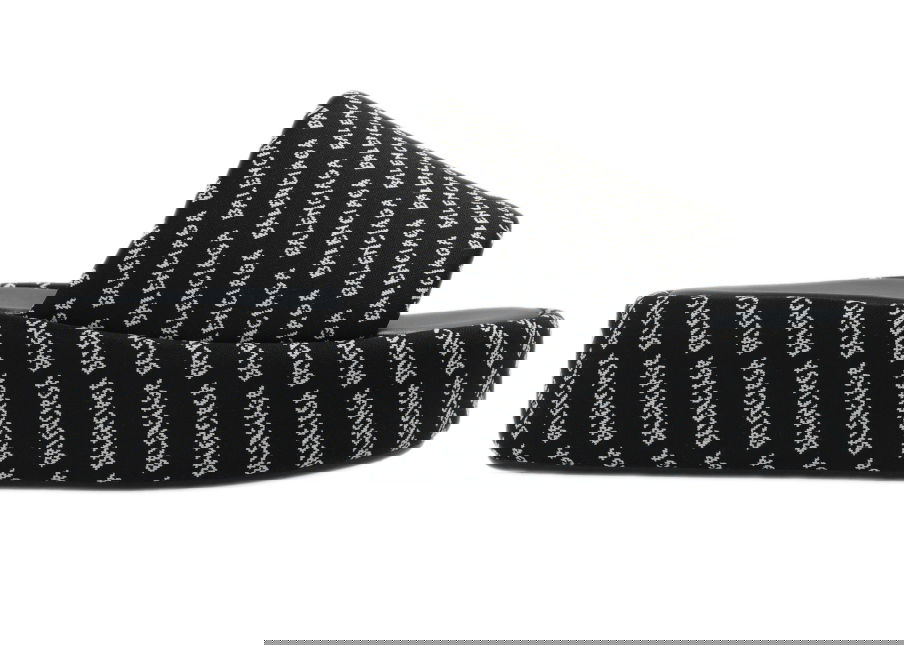 Tenisky a topánky Balenciaga Rise Platform Slide "Black White" W Čierna | 656988 W2EK0 1090, 0