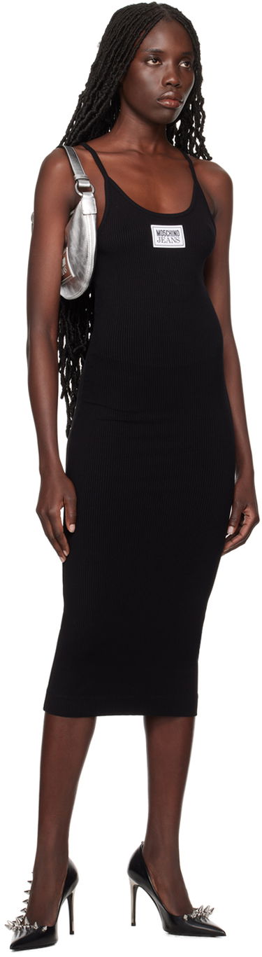 Šaty Moschino Moschino Jeans Patch Midi Dress Čierna | 0417 3259, 3