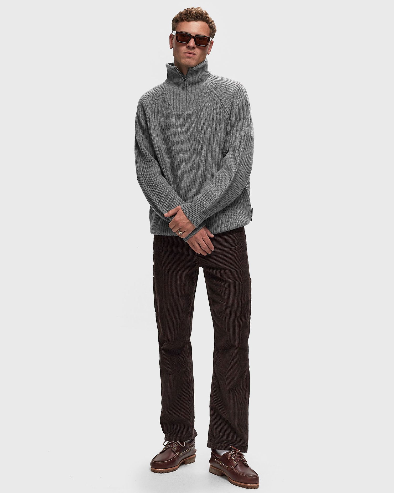 Mikina Carhartt WIP Marlon Half Zip Sweater Šedá | I033913-V6.XX, 1