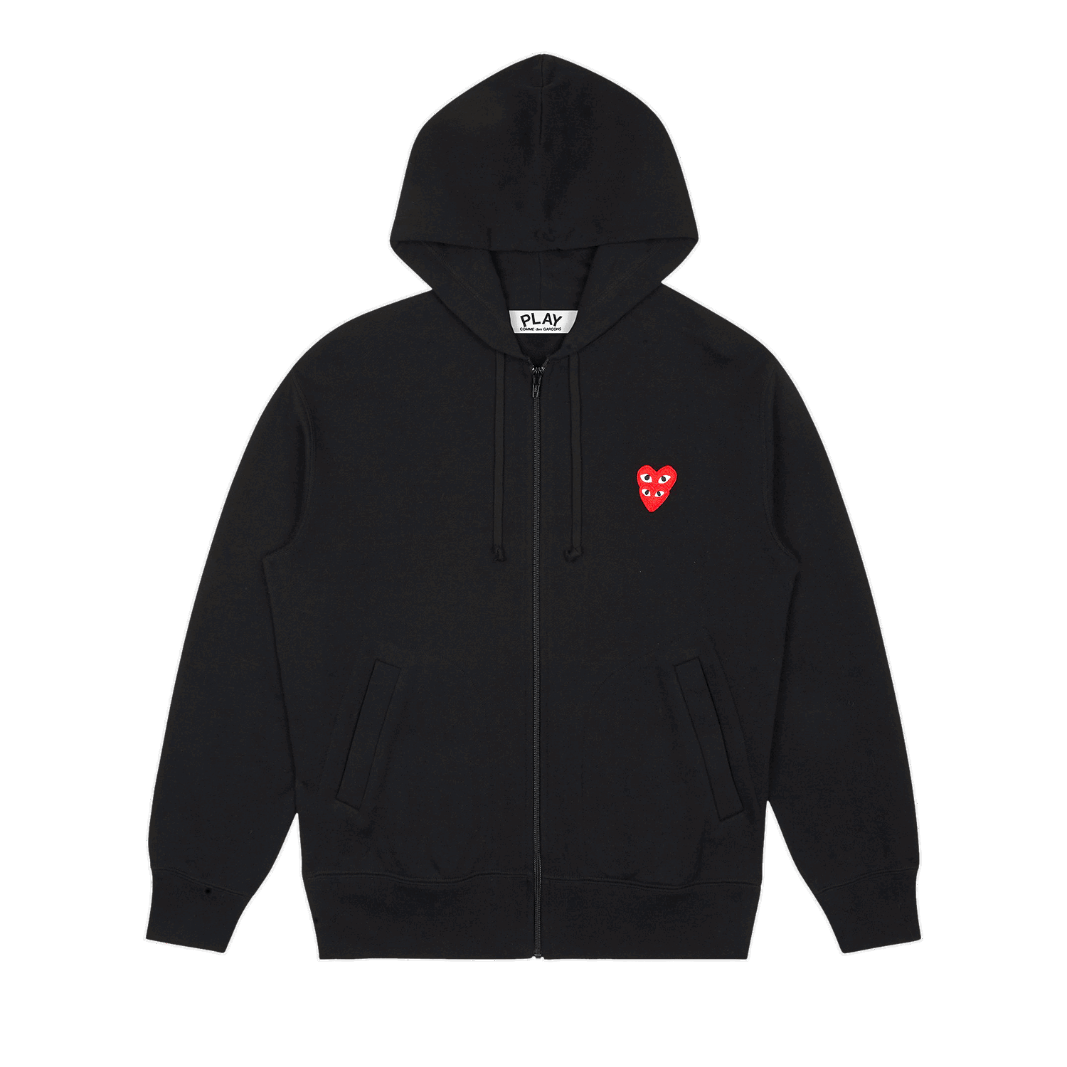 Mikina Comme des Garçons PLAY Stacked Heart Zip-Up Hoodie Čierna | AZ T294 051 1, 0