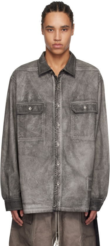 Košeľa Rick Owens Rick Owens DRKSHDW Hollywood Jumbo Overshirt Šedá | DU01E3297 PF, 0