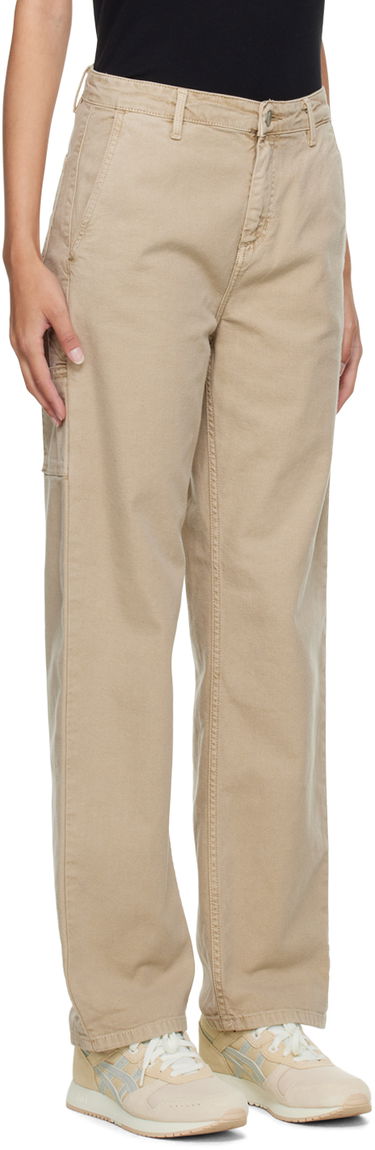 Nohavice Carhartt WIP Straight Fit Cotton Canvas Pants Béžová | I030289 07EFH, 1