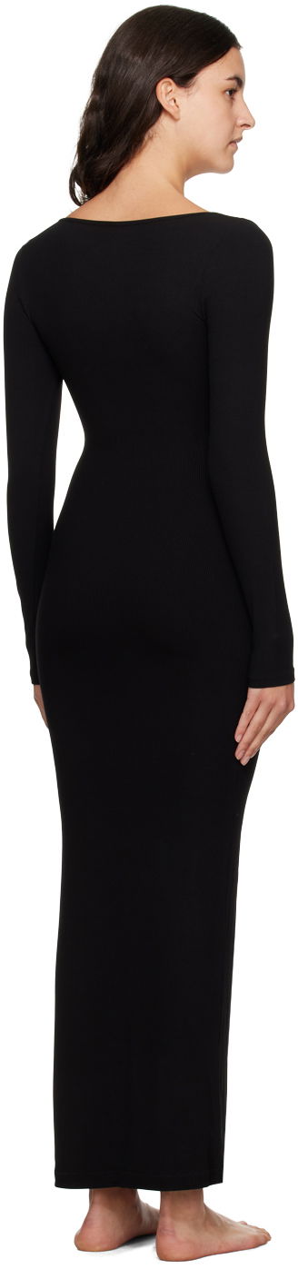 Šaty SKIMS SKIMS Soft Lounge Long Sleeve Maxi Dress Čierna | AP-DRS-1701, 2