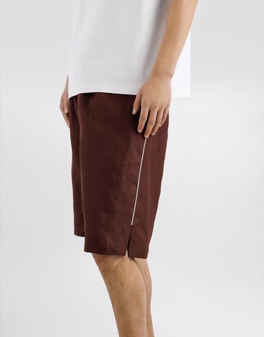 Šortky Dolce & Gabbana Dolce & Gabbana Linen Shorts Vínová | GP0T1TFU4MCM5039, 3
