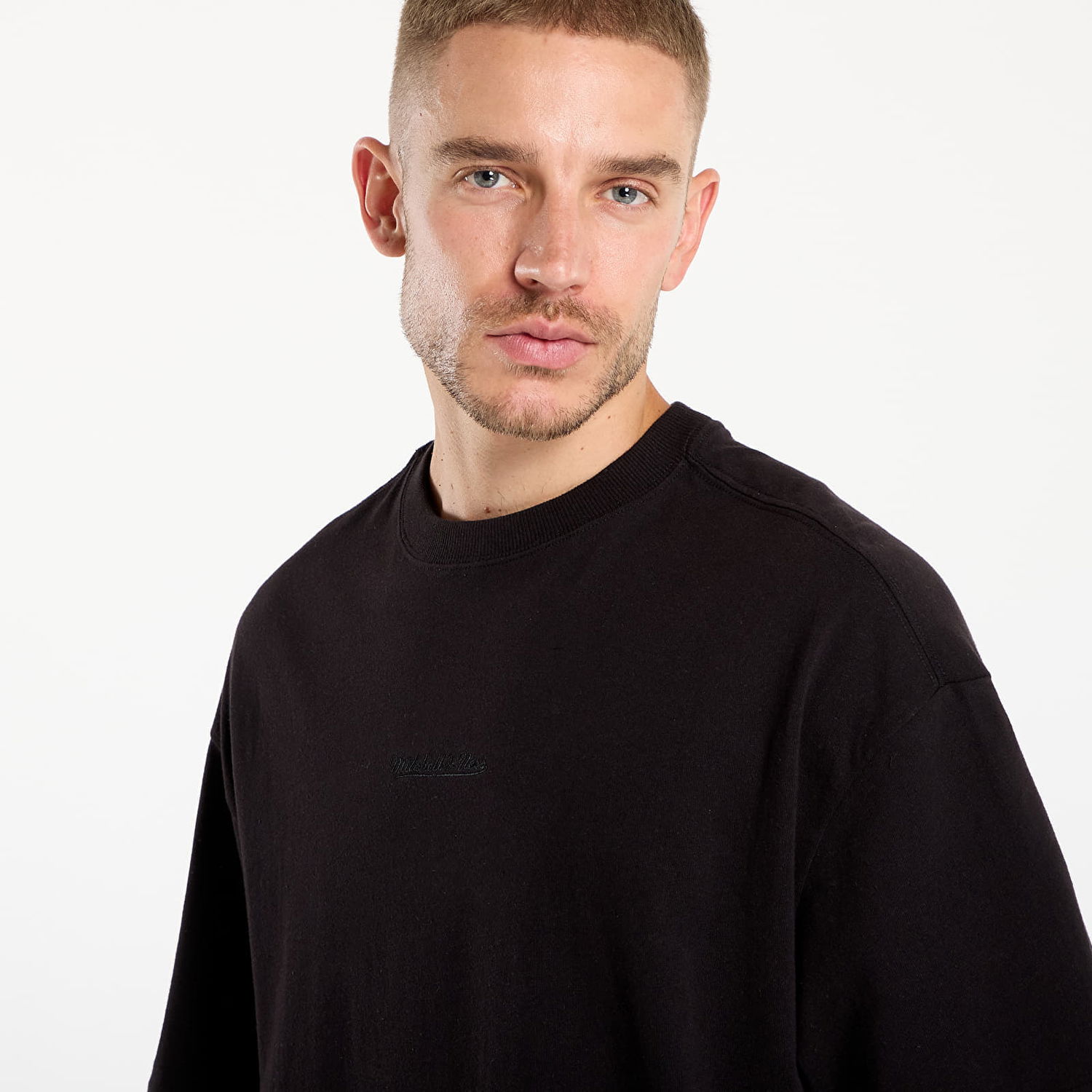 Tričko Mitchell & Ness Mitchell & Ness Branded Script Oversized Tee Čierna | FC9605-MNNBLCK, 1