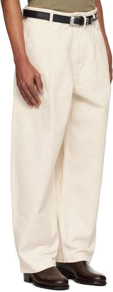 Nohavice LEMAIRE Lemaire Pleated Workwear Pants Biela | PA1201 LD1034, 1
