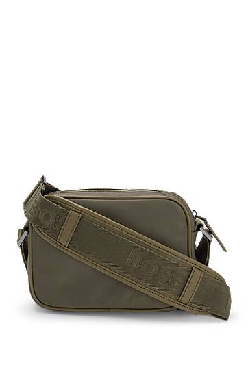 Kabelka BOSS SELECTED BY SHOHEI OHTANI Crossbody Bag with Double B Monogram Zelené | 50516790, 1