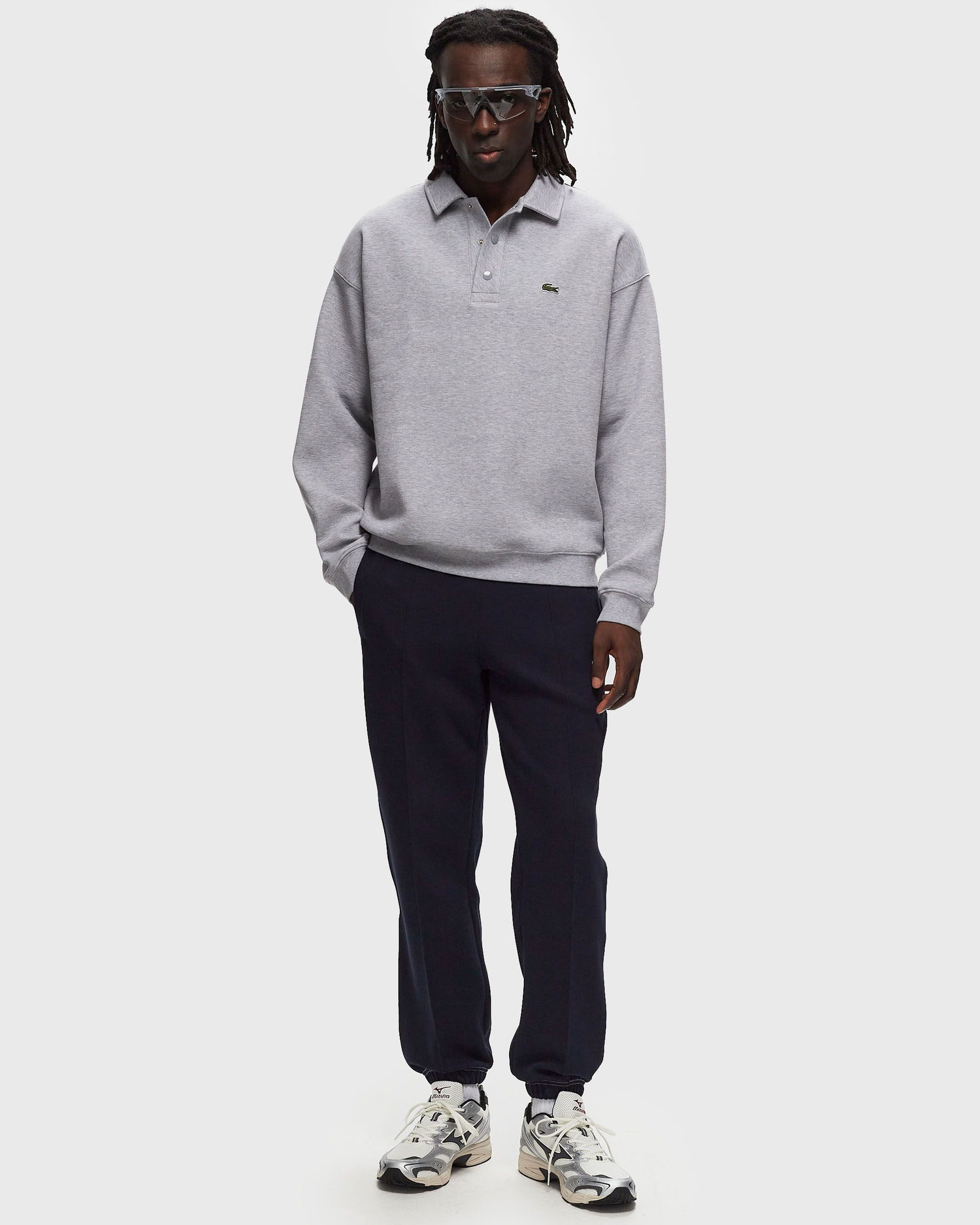 Mikina Lacoste Loose Fit Sweatshirt Šedá | SH2821-CCA, 1