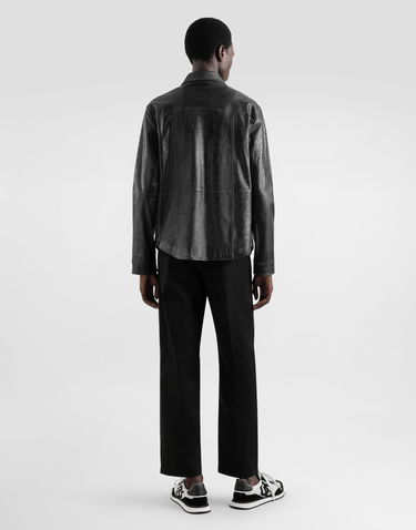Košeľa Dolce & Gabbana Dolce & Gabbana Leather Shirt With Logo Čierna | G5LD2LGJ029N0000, 2