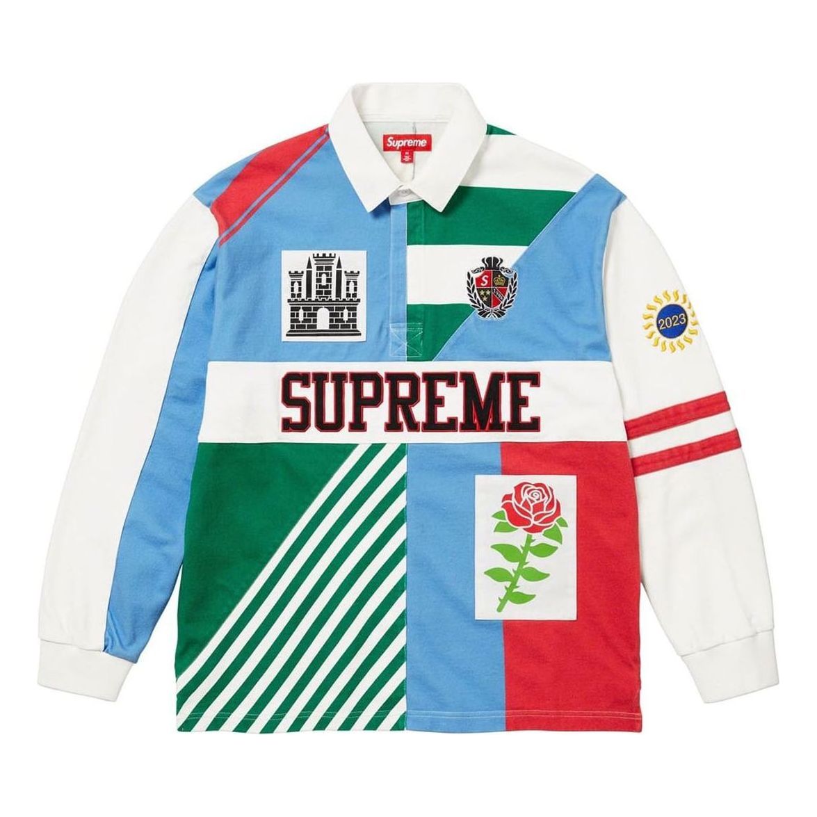 Polo tričko Supreme Rose Graphic Rugby Jersey Modrá | SUP-FW23-193, 0