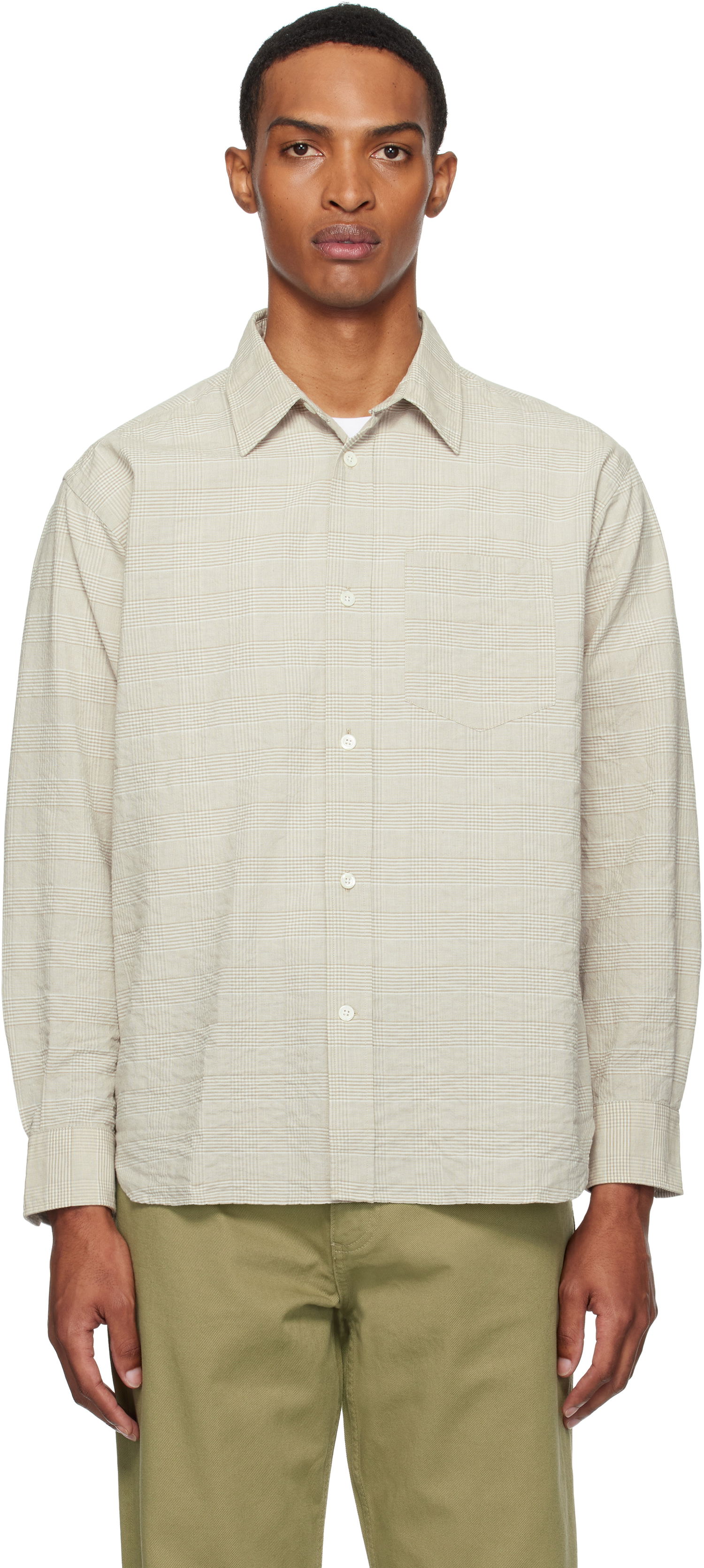 Košeľa NORSE PROJECTS Norse Projects Mo Oversized Check Shirt Béžová | N40-0820, 0