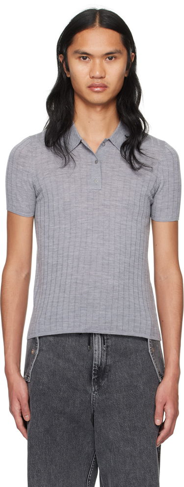 Polo tričko Dion Lee Dion Lee Button Polo Šedá | C7257PS24, 0