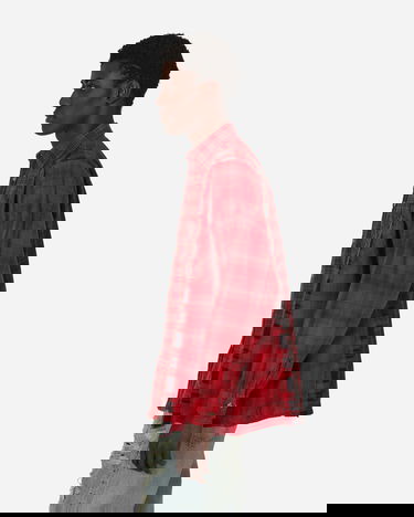 Košeľa Needles 7 Cuts Flannel Wide Shirt Over Dye Červená | NS305 A002, 2