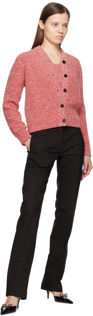 Sveter FERRAGAMO Salvatore Ferragamo Bouclé Knit Cardigan Červená | 781005, 3