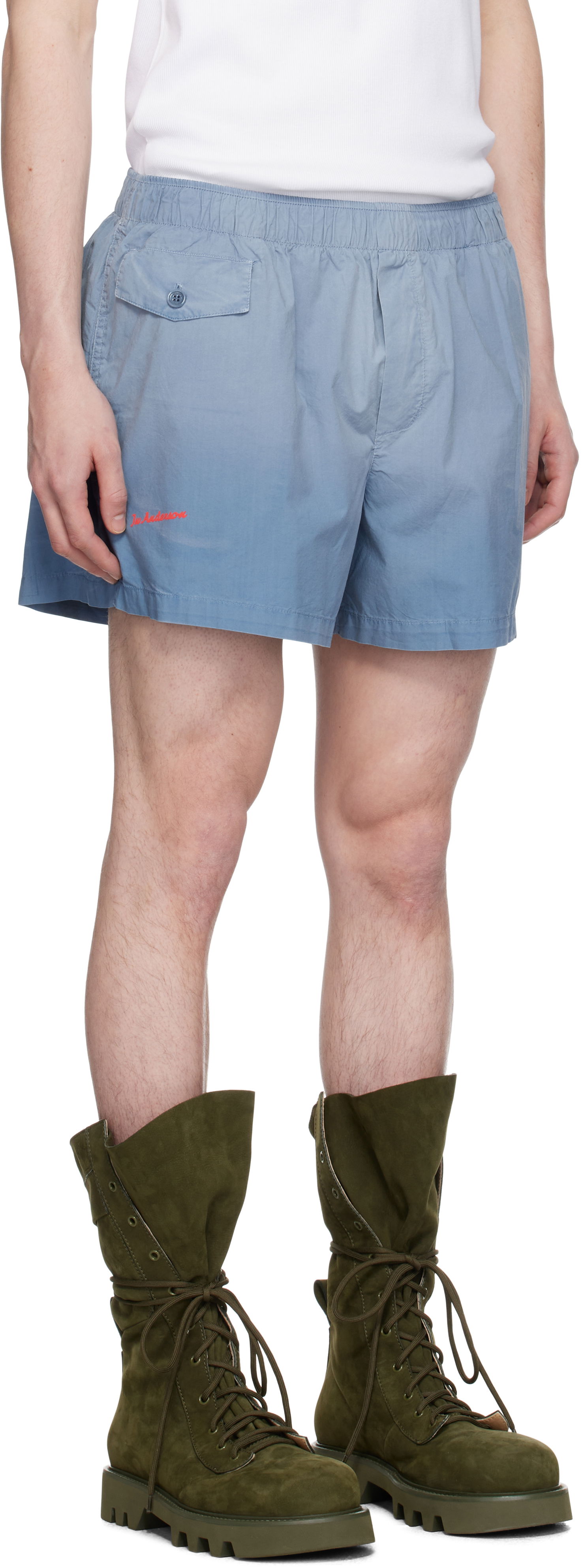 Šortky JW Anderson JW Anderson Logo Print Shorts Modrá | SR0121-PG1764, 1