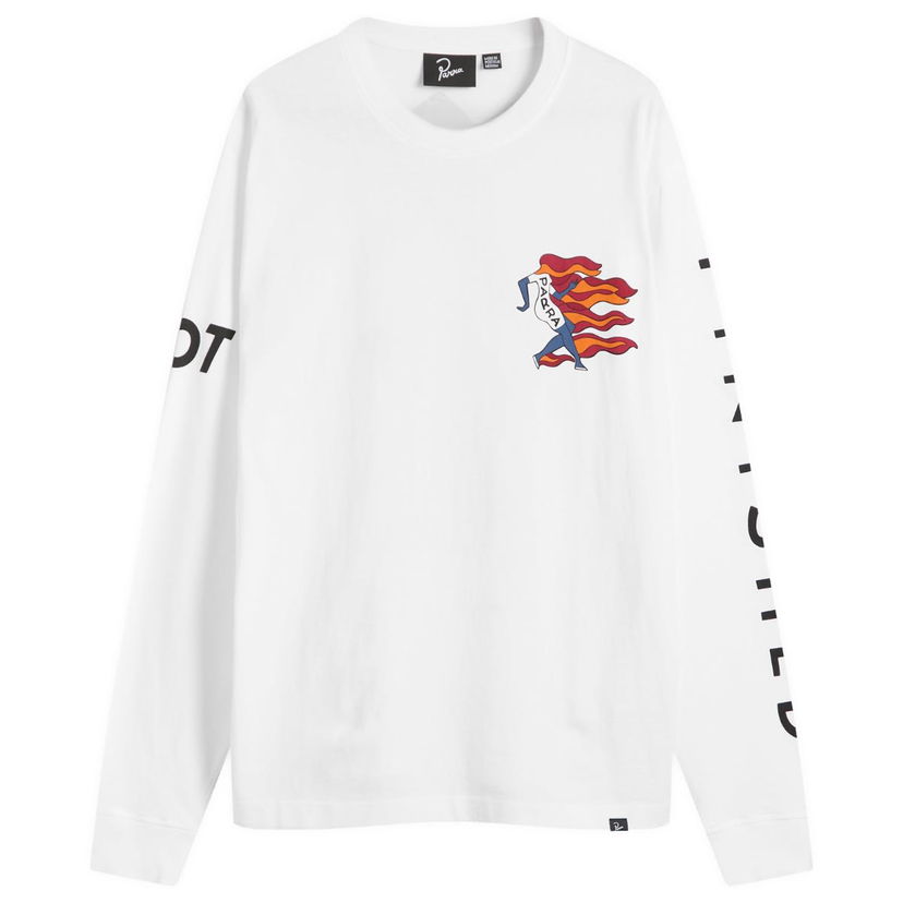 Tričko By Parra Not Finished Long Sleeve T-Shirt Biela | 54315-WHT