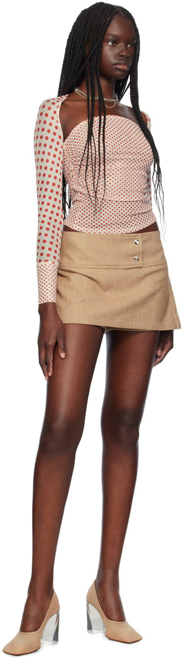 Sukňa Miaou Miaou Iris Polka Dot Long Sleeve T-Shirt Béžová | 7112PM2WPD, 3