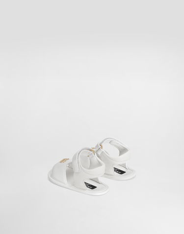 Doplnky Dolce & Gabbana Dolce & Gabbana Lambskin Nappa Sandals with DG Logo Biela | DK0157AB79380001, 2