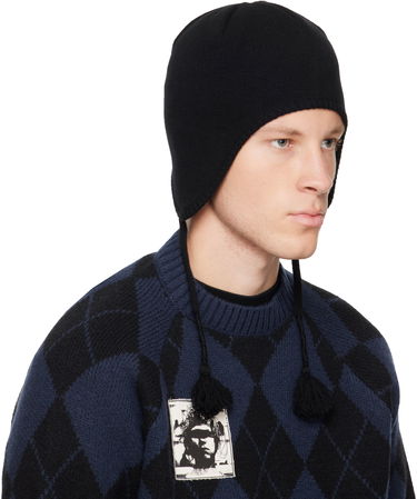 Kulicha UNDERCOVER Wool Ear Flap Beanie with Tassels Čierna | UC2E4H03, 1