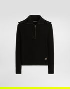 Wool Cardigan With Logo Tag