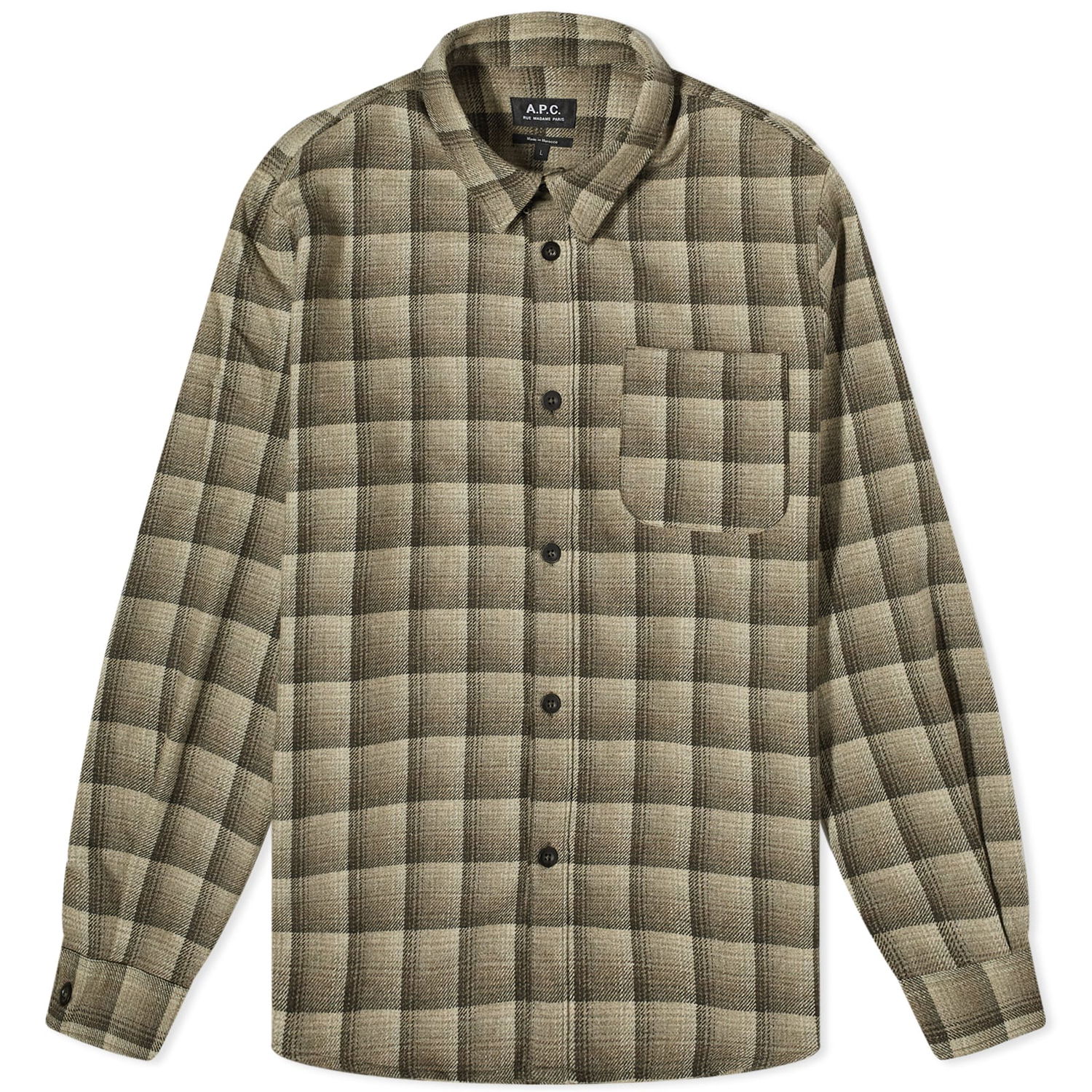 Košeľa A.P.C. Trek Check Overshirt Zelené | WOAPR-H02396-BAC, 0