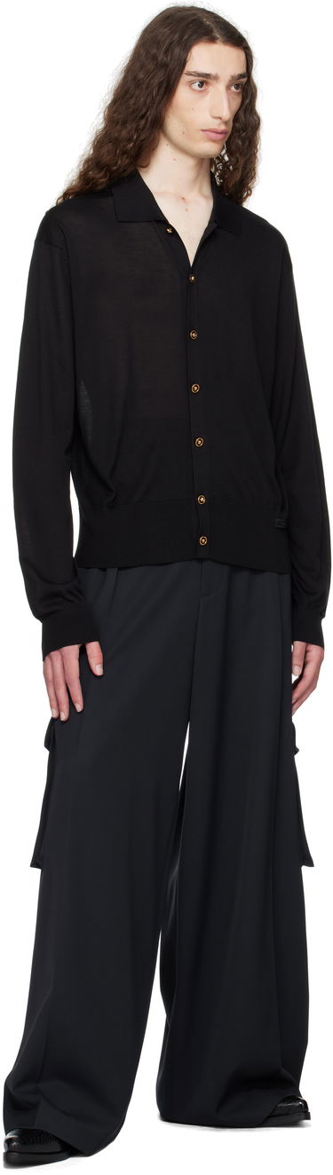 Sveter Versace Versace Knit Silk Cardigan Čierna | 1020281_1A12273, 3