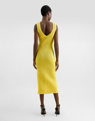 Šaty Dolce & Gabbana Dolce & Gabbana Crochet Knit Maxi Dress Žltá | FXS37TJFMLTA3852, 2